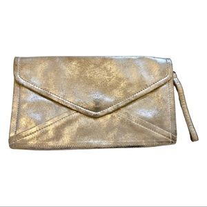 Silver Gap Envelope clutch distressed leather